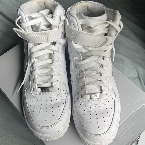 Nike Air Force ones. Women’s size 8. All white. Worn twice. - Picture 5 of 5